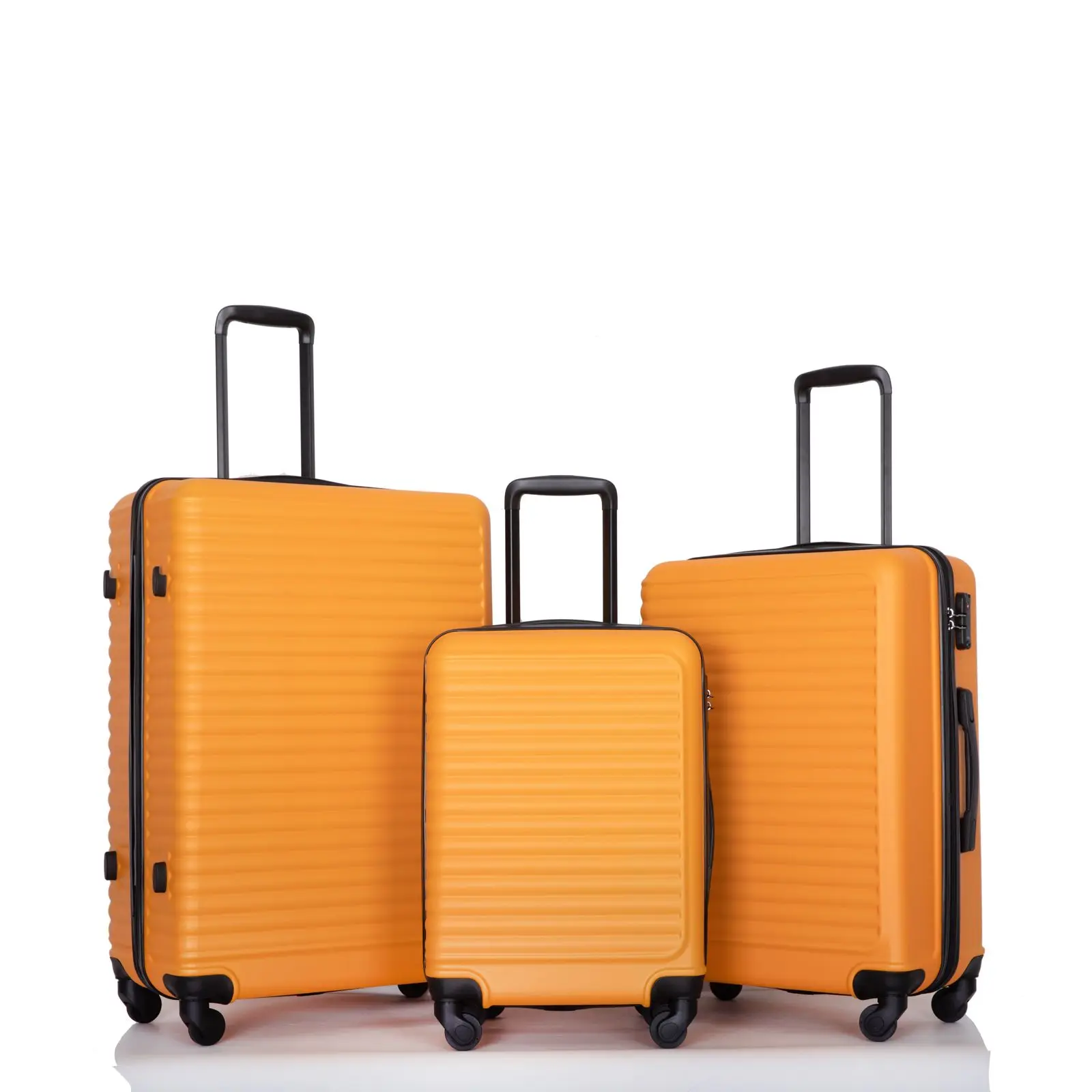 3 Piece Luggage Sets ABS Lightweight Suitcase with Two Hooks, Spinner Wheels, TSA Lock, (20/24/28) ORANGE
3 Piece Luggage Sets ABS Lightweight Suitcase with Two Hooks, Spinner Wheels, TSA Lock, (20/24/28) ORANGE