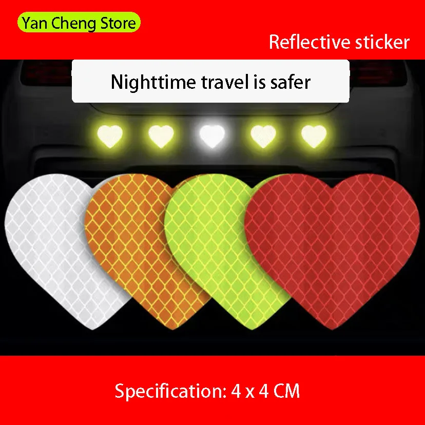 Heart Shape Reflective Sticker Safety Warning Decal Universal for Bicycle Helmet Motorcycle Tail Box Car Auto Accessories
Heart Shape Reflective Sticker Safety Warning Decal Universal for Bicycle Helmet Motorcycle Tail Box Car Auto Accessories