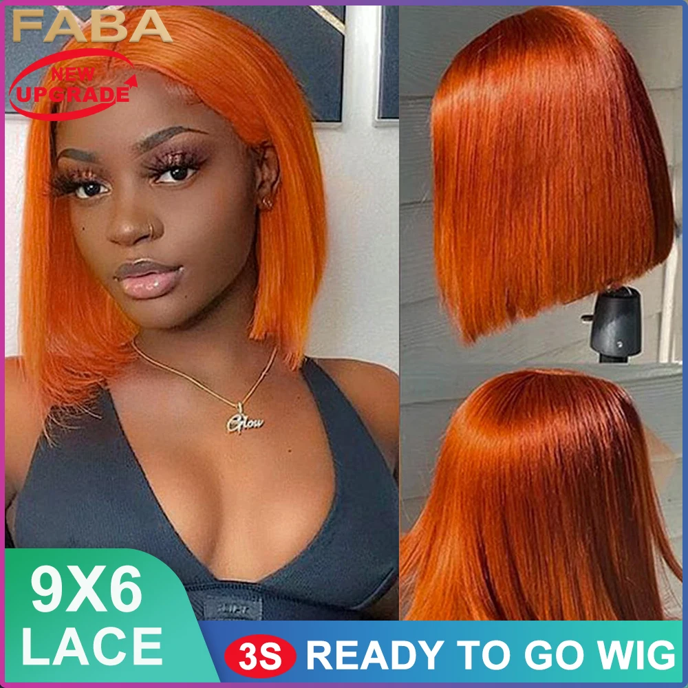 FABA Glueless Ginger Straight Bob Wigs Human Hair Orange Short Wigs 9x6 HD Lace Front Wig Human Hair Wear and Go Frontal Wig For
FABA Glueless Ginger Straight Bob Wigs Human Hair Orange Short Wigs 9x6 HD Lace Front Wig Human Hair Wear and Go Frontal Wig For