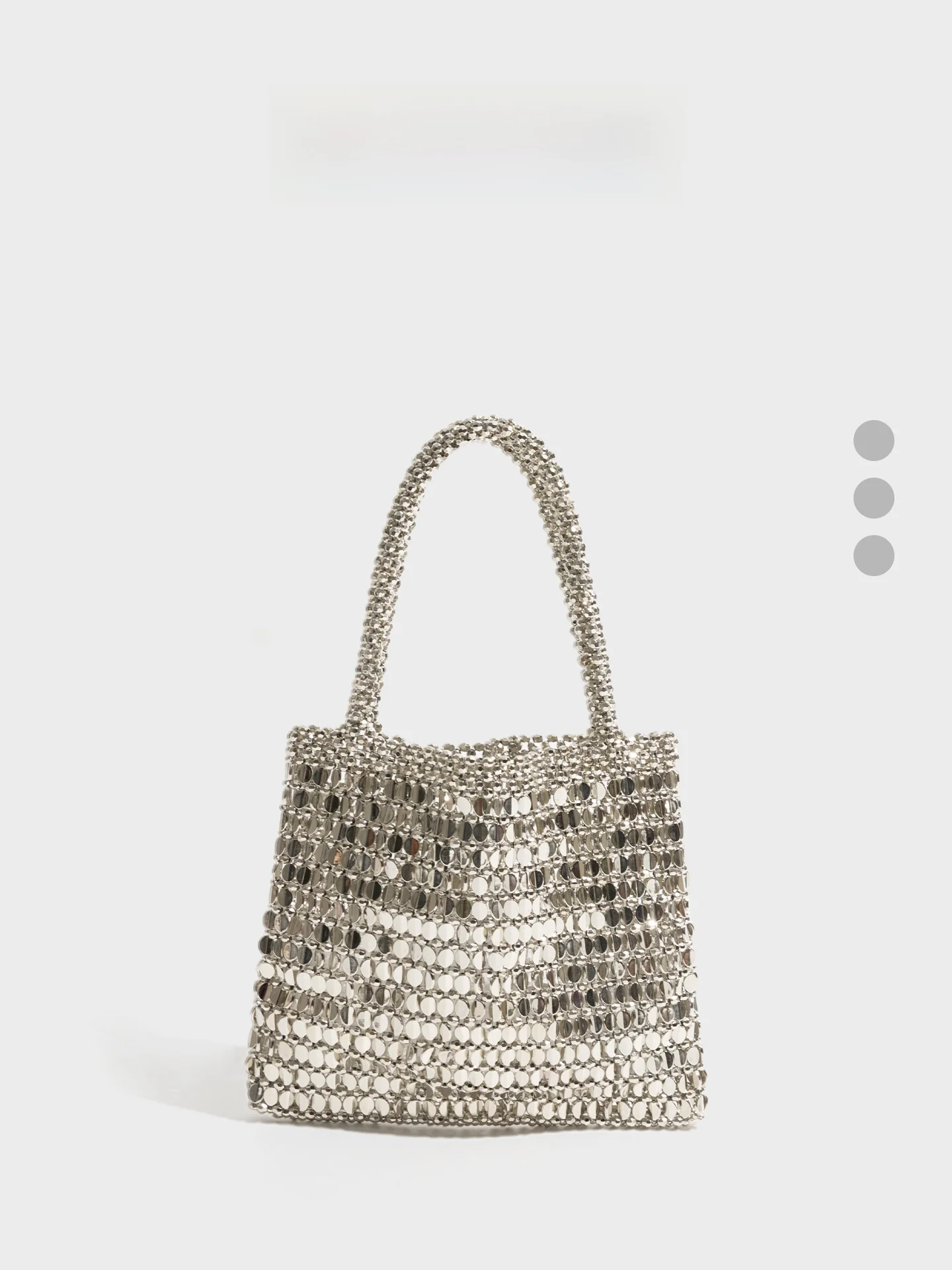 Silver Metal Sequin Handbag Handcrafted Woven Tote Bag for Women Lightweight Luxury Orange Girl Brand Commuter Style Square S...
Silver Metal Sequin Handbag Handcrafted Woven Tote Bag for Women Lightweight Luxury Orange Girl Brand Commuter Style Square S...