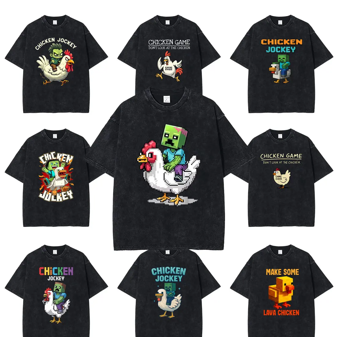 Washed Vintage T-shirt Chicken Game Funny Chicken Meme Tshirt I Love Miners Otaku Game T Shirts Men Women Casual Oversized Tees
Washed Vintage T-shirt Chicken Game Funny Chicken Meme Tshirt I Love Miners Otaku Game T Shirts Men Women Casual Oversized Tees