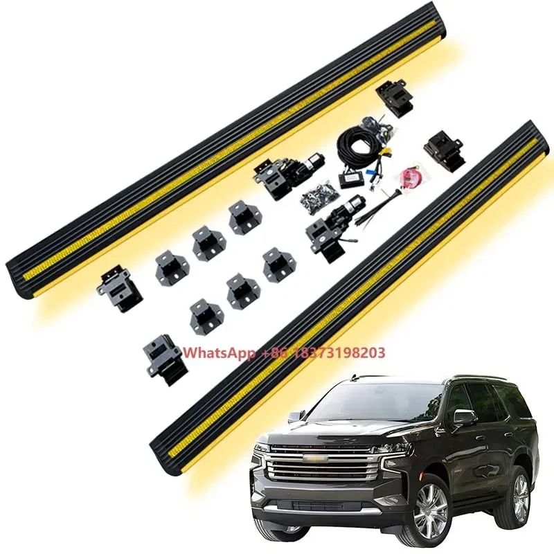 Lighting Adjustment Waterproof Anti-Pinch Automatic Electric Power Side Step Running Board Dual Lights for Chevrolet Tahoe 2020+
Lighting Adjustment Waterproof Anti-Pinch Automatic Electric Power Side Step Running Board Dual Lights for Chevrolet Tahoe 2020+