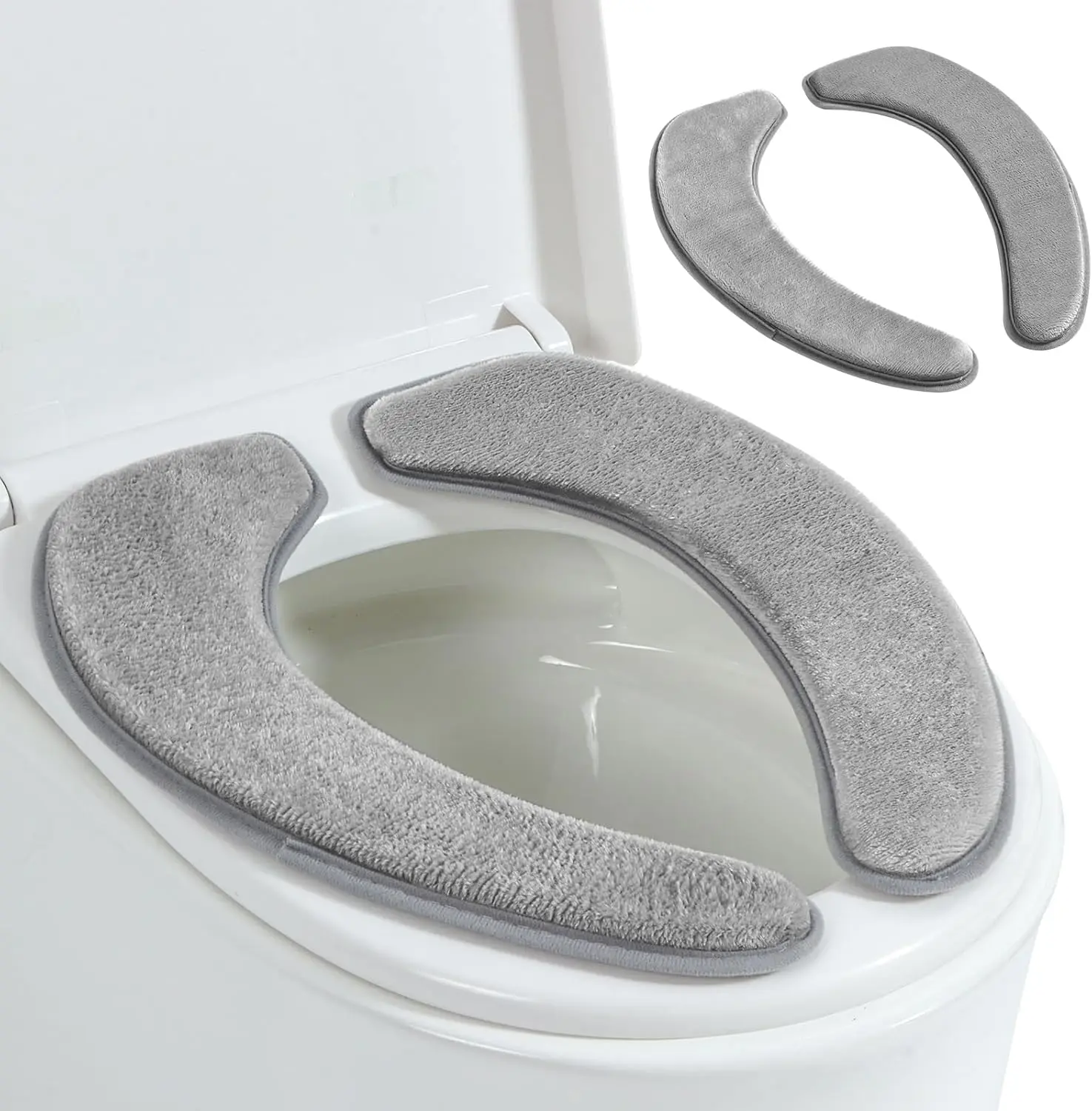 Soft Flannel Toilet Seat Cover with Memory Foam, Washable Self-Adhesive for Round Oval Elongated Toilet
Soft Flannel Toilet Seat Cover with Memory Foam, Washable Self-Adhesive for Round Oval Elongated Toilet