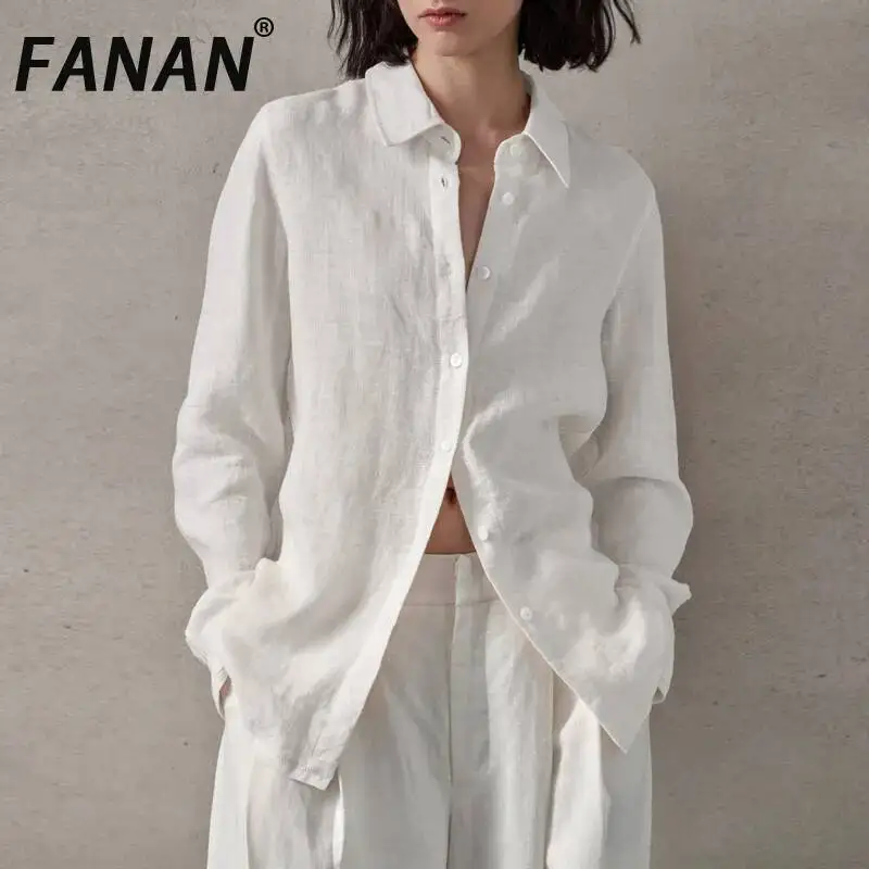 Женская рубашка FANAN из 100% льна, свободная блузка, высококачественный дышащий льняной топ, новинка лета 2026, солнцезащитная блузка, женская одежда
Женская рубашка FANAN из 100% льна, свободная блузка, высококачественный дышащий льняной топ, новинка лета 2026, солнцезащитная блузка, женская одежда