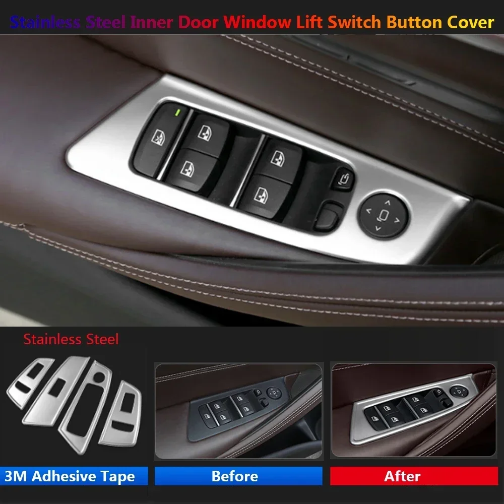 For BMW 5 Series G30 G38 2018-2022 Interior Stickers Accessories Abs Car Window Lift Panel Switch Button Trim Protective Cover
For BMW 5 Series G30 G38 2018-2022 Interior Stickers Accessories Abs Car Window Lift Panel Switch Button Trim Protective Cover