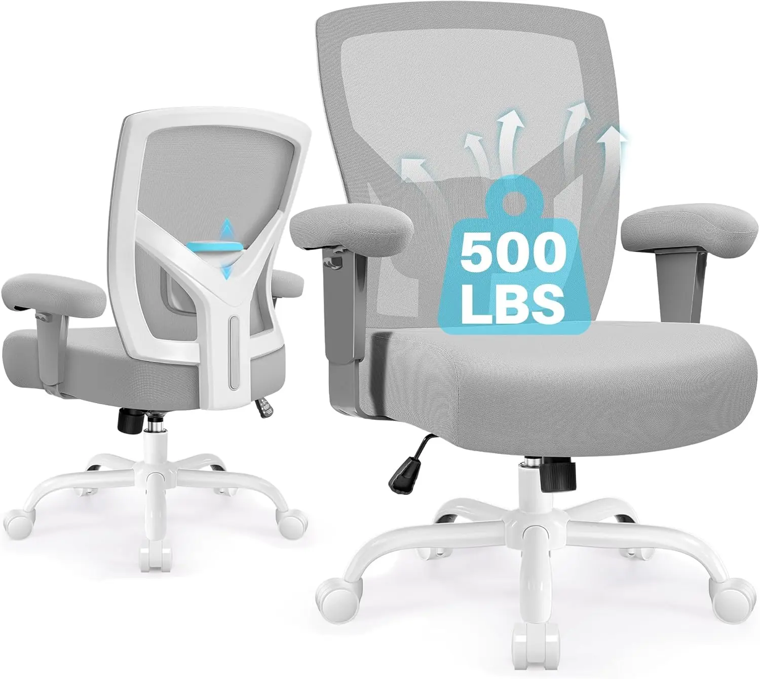 Big And Tall Office Chair 500Lbs - Heavy Duty Ergonomic Mesh Desk Chair For Heavy People Computer Chair With Extra Wide Thi
Big And Tall Office Chair 500Lbs - Heavy Duty Ergonomic Mesh Desk Chair For Heavy People Computer Chair With Extra Wide Thi