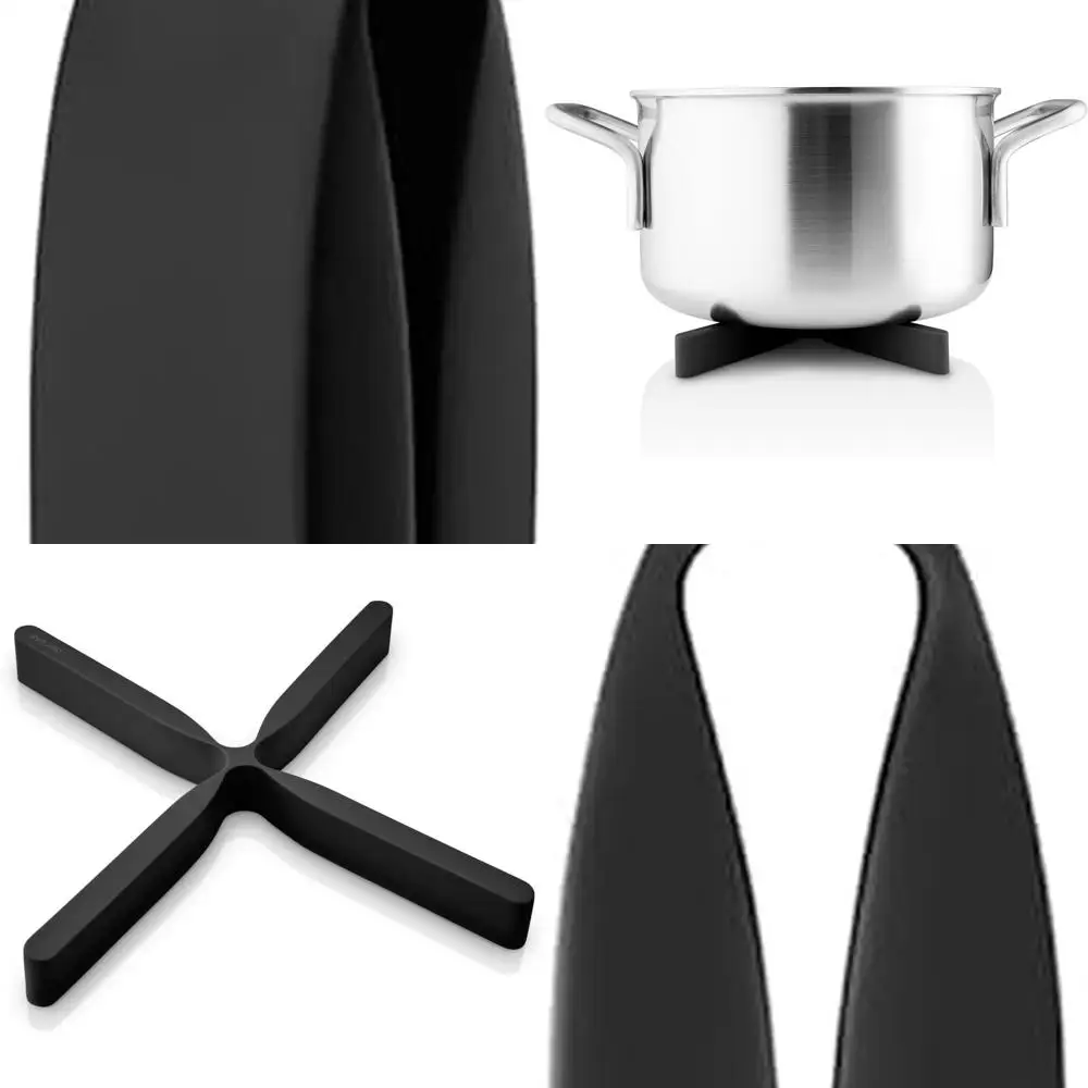 Компактная складная подставка черного цвета: термостойкий силикон, можно мыть в посудомоечной машине, датский дизайн
Компактная складная подставка черного цвета: термостойкий силикон, можно мыть в посудомоечной машине, датский дизайн