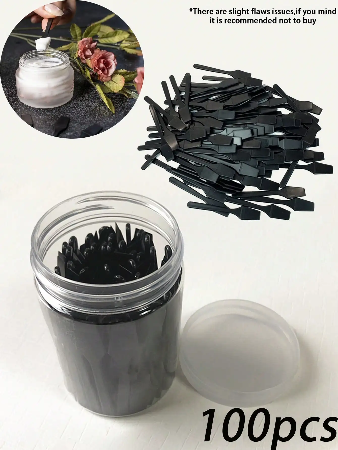 100 pcs 2.4 Inch Cosmetic Spatulas,Multipurpose Mini Reusable Facial Plastic Applicator Cosmetic Spatula
100 pcs 2.4 Inch Cosmetic Spatulas,Multipurpose Mini Reusable Facial Plastic Applicator Cosmetic Spatula