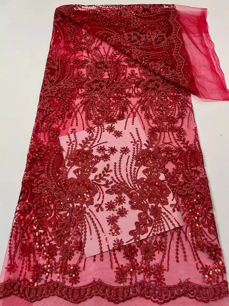 New Red Lace Mesh Fabric, Vintage Floral Embroidery With Sequin, For Evening Dress, Party Dress, Cheongsam Qipao DIY
New Red Lace Mesh Fabric, Vintage Floral Embroidery With Sequin, For Evening Dress, Party Dress, Cheongsam Qipao DIY