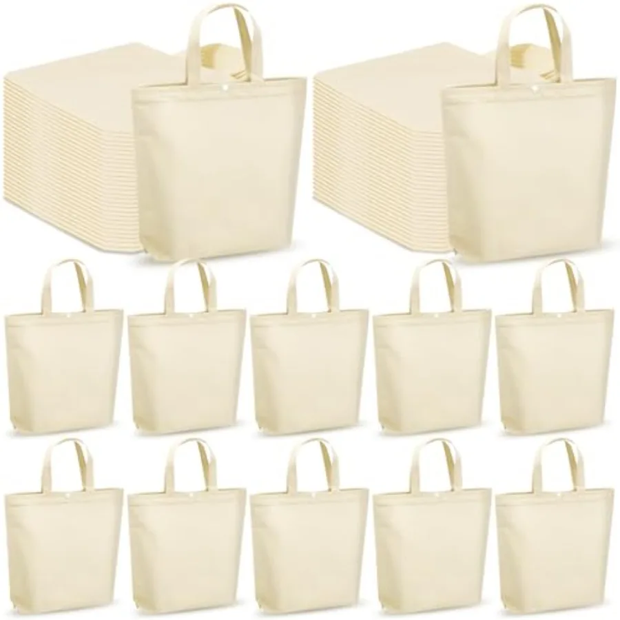 100 Pcs Reusable Grocery Bags Bulk Shopping Tote with Handle Non Woven Portable Foldable Tote Bag Gift with Button
100 Pcs Reusable Grocery Bags Bulk Shopping Tote with Handle Non Woven Portable Foldable Tote Bag Gift with Button