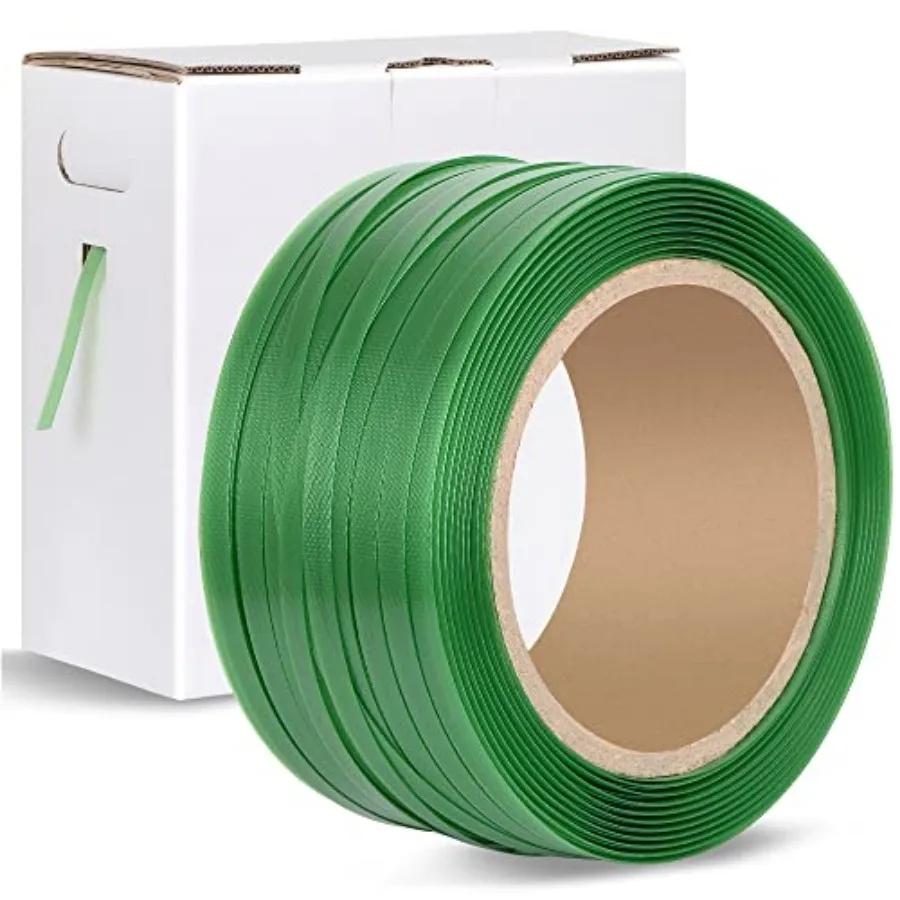 Heavy Duty Packaging Strapping Banding Roll - Green Polyester PET Industrial-Grade, 1000' x 5/8" x 0.035" Pallet Strap Coil - 1
Heavy Duty Packaging Strapping Banding Roll - Green Polyester PET Industrial-Grade, 1000' x 5/8" x 0.035" Pallet Strap Coil - 1