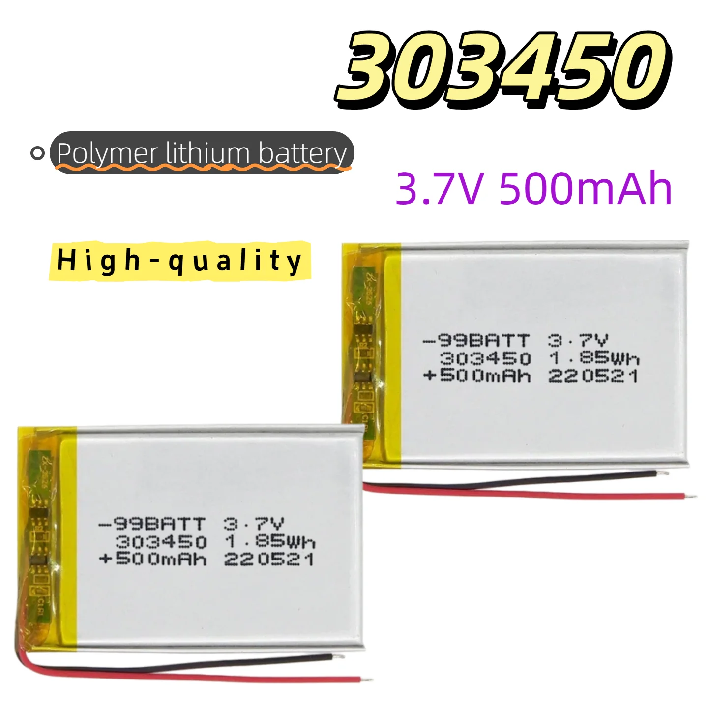 303450 3.7V 500mAh Li-Po Battery Built-in Protection Board For Navigation Instrument Voice Recorder Rechargeable Battery
303450 3.7V 500mAh Li-Po Battery Built-in Protection Board For Navigation Instrument Voice Recorder Rechargeable Battery