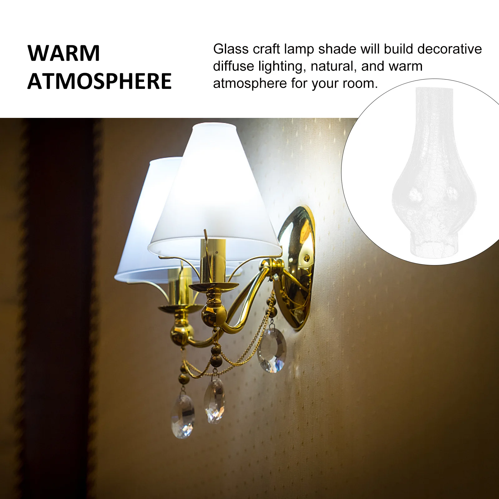 1Pcs Glass Wall Lampshade Retro Style Light Cover Accessory Elegant Home Lampshade Ornament for Mood Lighting Decoration
1Pcs Glass Wall Lampshade Retro Style Light Cover Accessory Elegant Home Lampshade Ornament for Mood Lighting Decoration