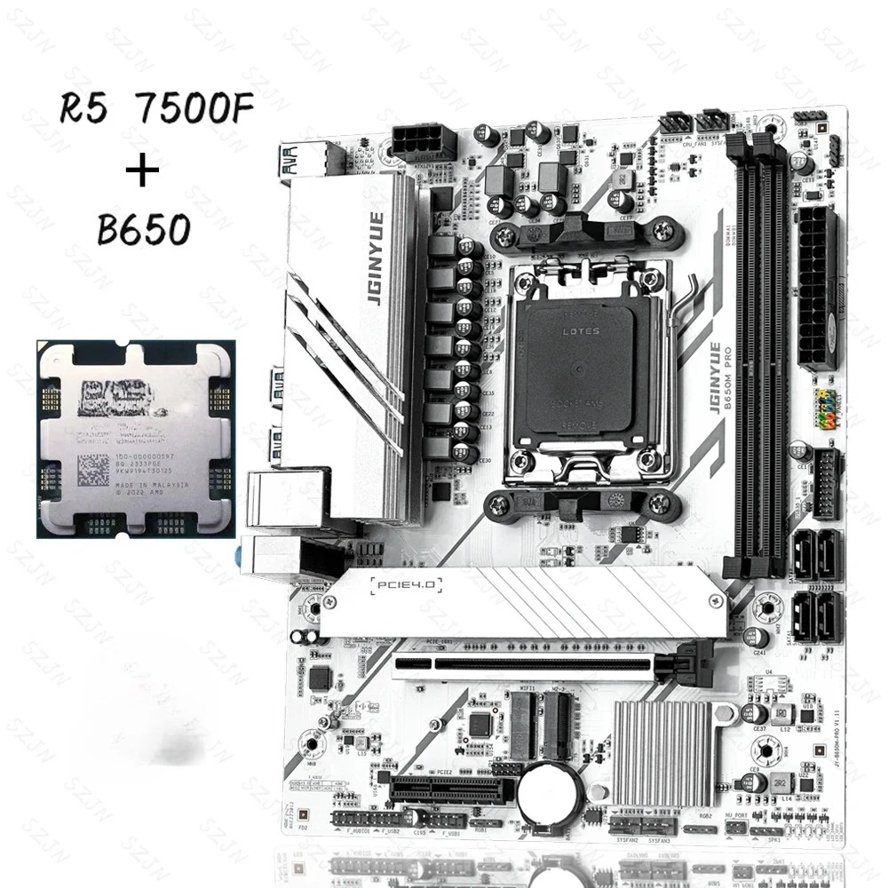 Комплект материнской платы JGINYUE B650 R5 7500F с поддержкой двухканальной памяти DDR5, макс. 64 ГБ ОЗУ M-ATX B650M Pro, материнская плата
Комплект материнской платы JGINYUE B650 R5 7500F с поддержкой двухканальной памяти DDR5, макс. 64 ГБ ОЗУ M-ATX B650M Pro, материнская плата