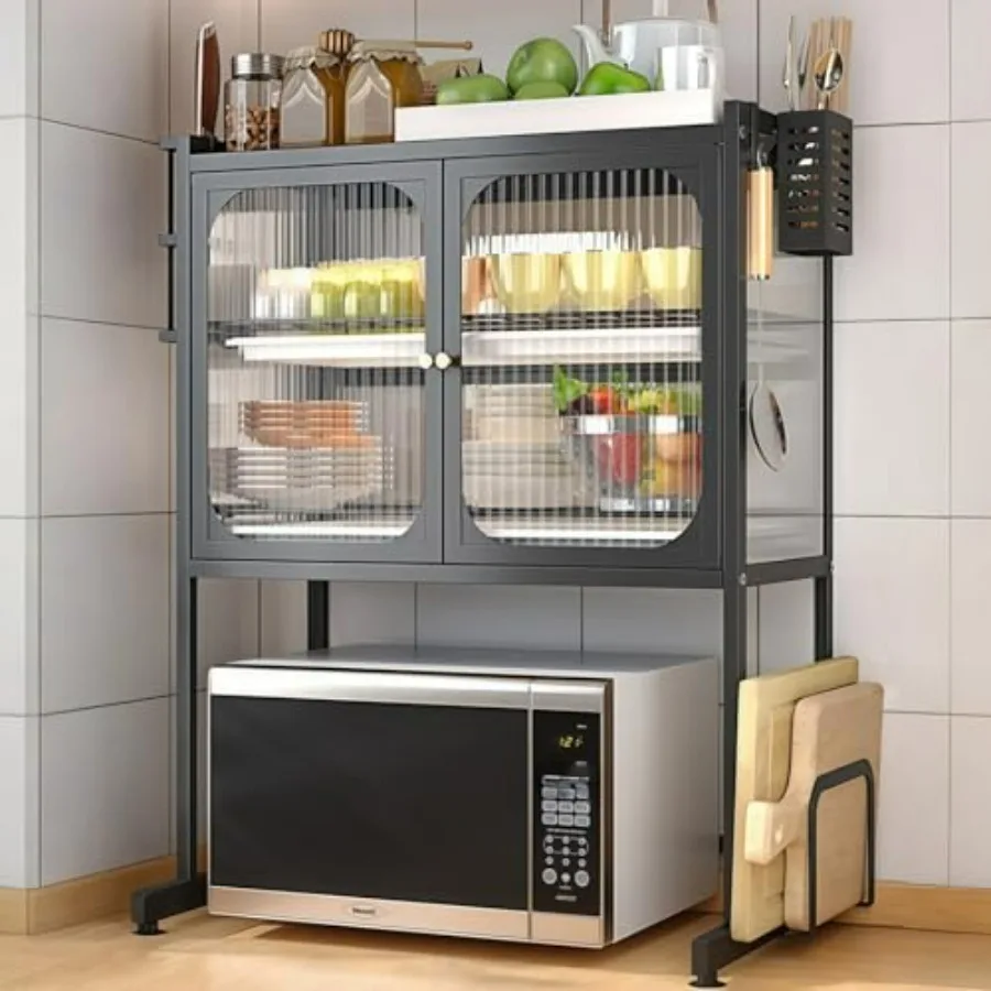 Двухуровневая сушилка для посуды над раковиной, кухонная полка для хранения с дверцами и крючками, черная, для использования над раковиной, 22,4 л
Двухуровневая сушилка для посуды над раковиной, кухонная полка для хранения с дверцами и крючками, черная, для использования над раковиной, 22,4 л