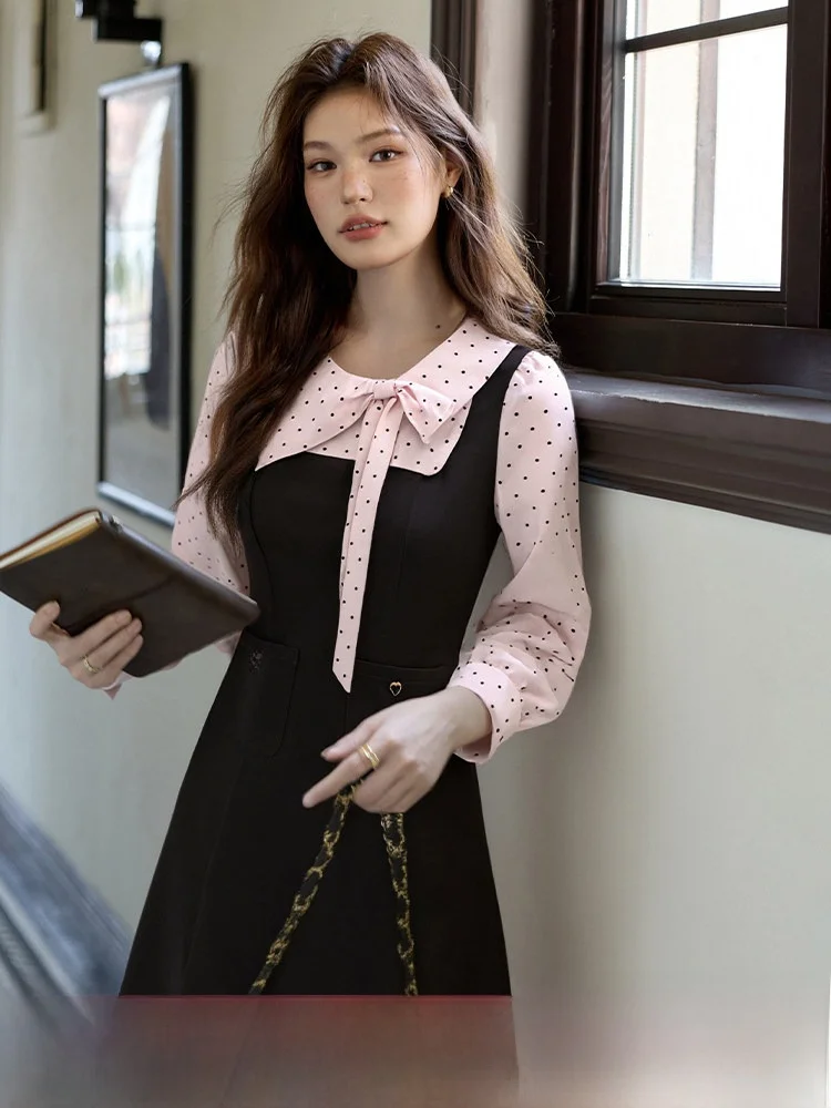 Ele большие размеры Long Sve круглый Ne сращенный горошек Dr осень Новое поступление повседневная версия-стойка из полиэфирного волокна
Ele большие размеры Long Sve круглый Ne сращенный горошек Dr осень Новое поступление повседневная версия-стойка из полиэфирного волокна