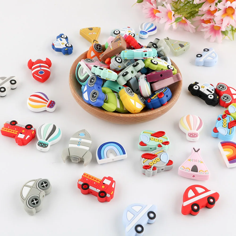 50-200 Pieces Rainbow Rocket Balloons Car Silicone Beads for Jewelry Making DIY Pacifier Chain Jewelry Accessories
50-200 Pieces Rainbow Rocket Balloons Car Silicone Beads for Jewelry Making DIY Pacifier Chain Jewelry Accessories