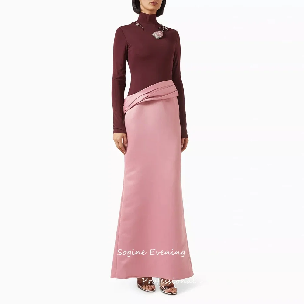 High Neck Satin Customized Prom Dresses 2025 Long Sleeve Cocktail Party Dress Crystal-Embellished A-Line فساتين سهرة
High Neck Satin Customized Prom Dresses 2025 Long Sleeve Cocktail Party Dress Crystal-Embellished A-Line فساتين سهرة