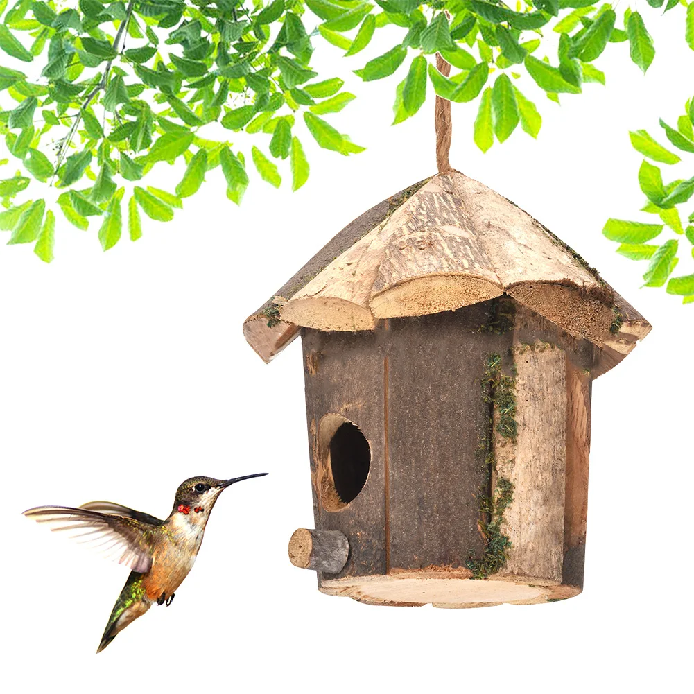 Hummingbird House For Outside Hanging Wooden Bird Hut Outdoor Garden Decor Wild Bird Nesting Box For Wren Finchs
Hummingbird House For Outside Hanging Wooden Bird Hut Outdoor Garden Decor Wild Bird Nesting Box For Wren Finchs