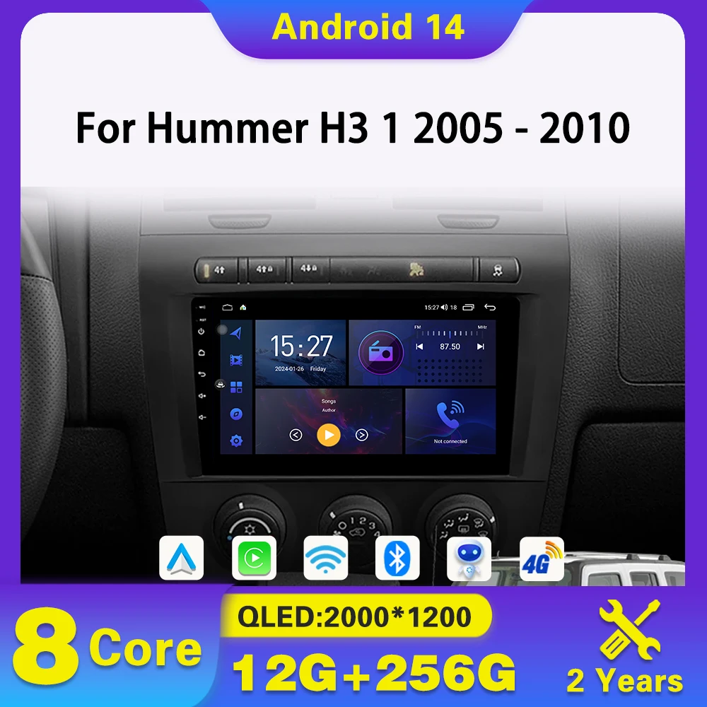 Android 14 Car Radio For Hummer H3 1 2005 - 2010 Multimedia Video Player CarPlay GPS Navigation WIFI BT DVD stereo Head unit
Android 14 Car Radio For Hummer H3 1 2005 - 2010 Multimedia Video Player CarPlay GPS Navigation WIFI BT DVD stereo Head unit