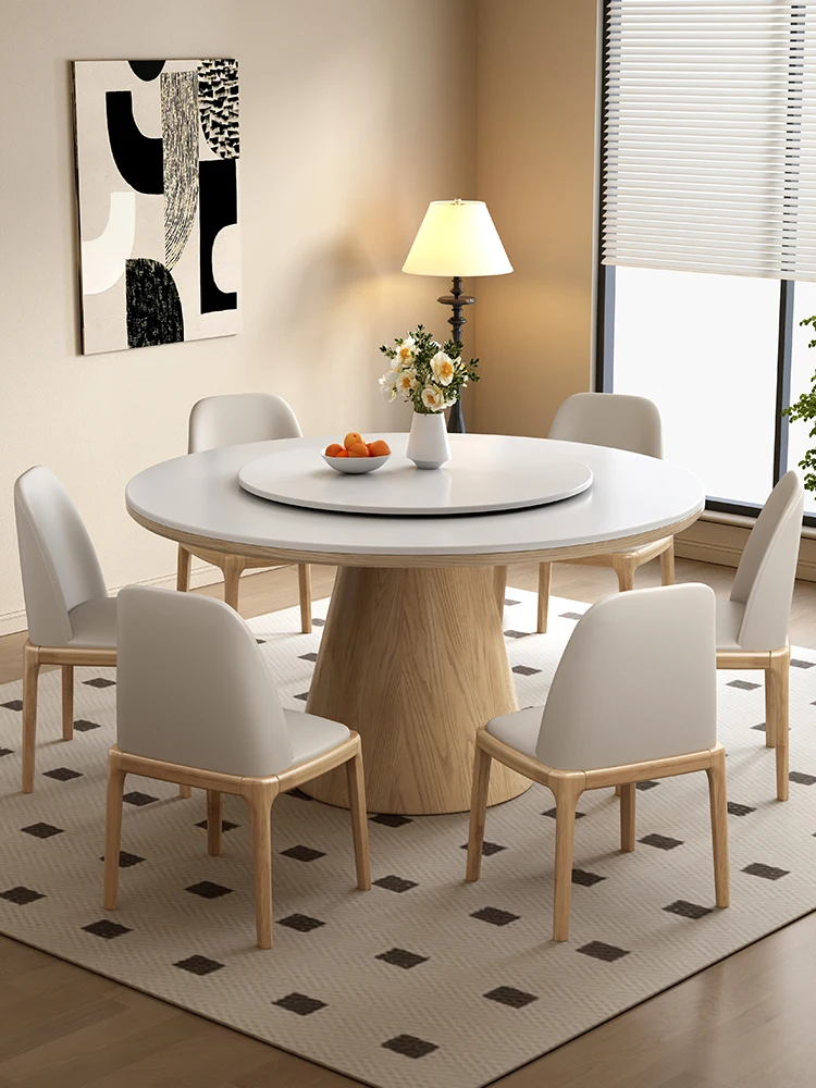 Modern simple household round table retro solid wood round dining table and chair combination household small apartment
Modern simple household round table retro solid wood round dining table and chair combination household small apartment