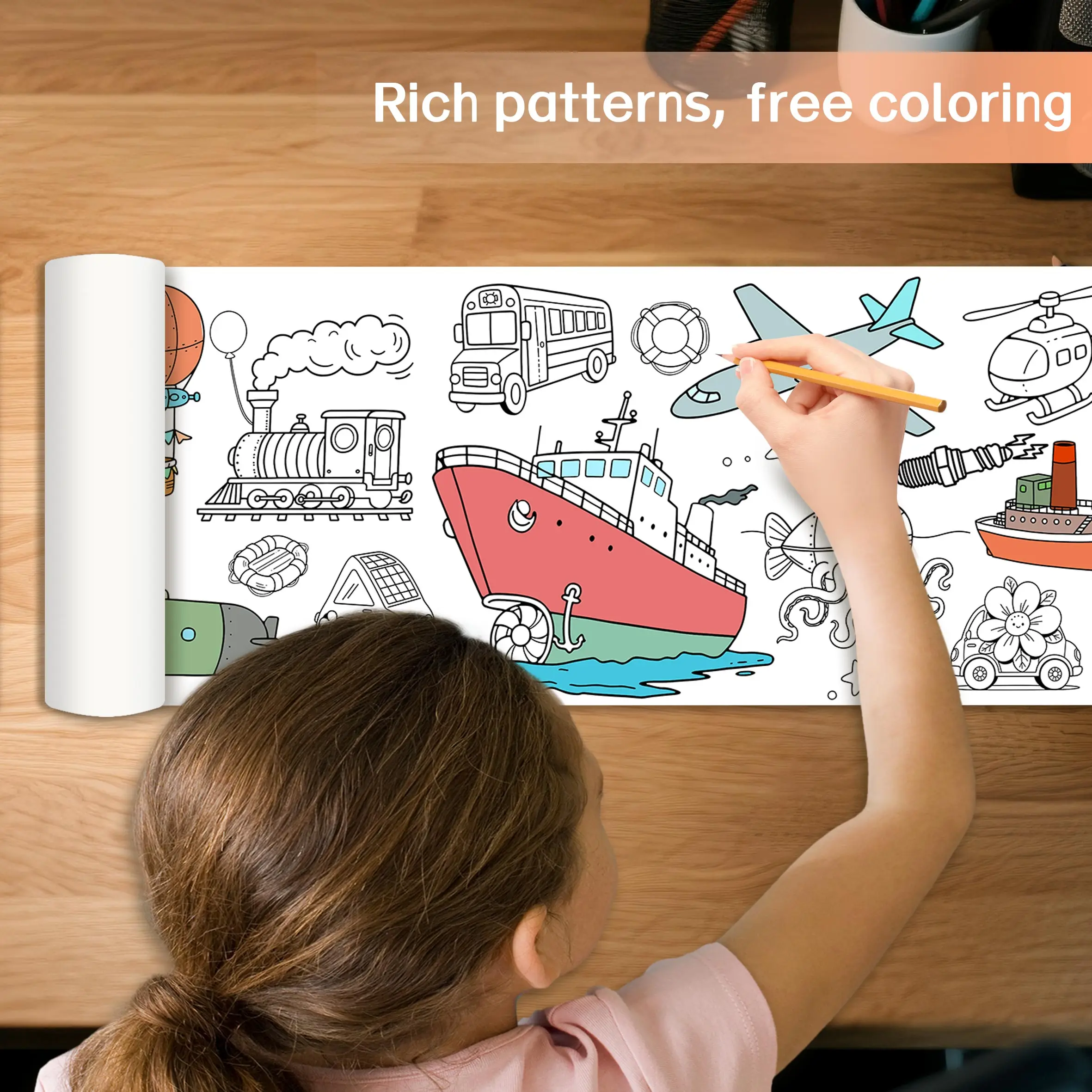 Multiple Vehicles Pattern Painting Roll Kids Colouring Paper Roll DIY Painting Painting Colour Filling
Multiple Vehicles Pattern Painting Roll Kids Colouring Paper Roll DIY Painting Painting Colour Filling