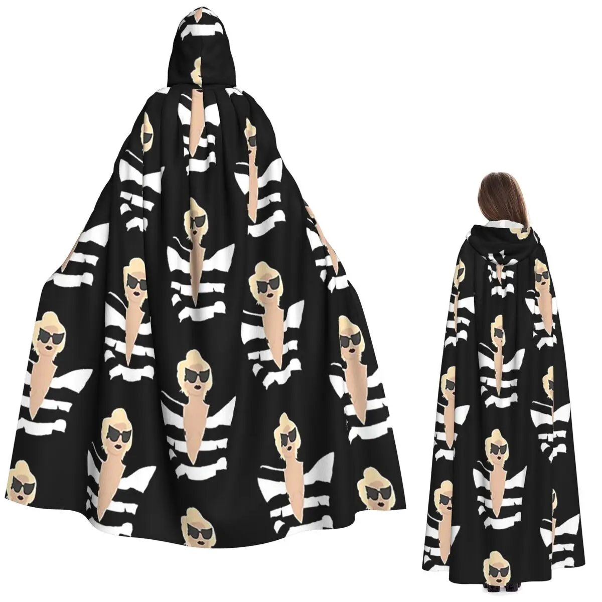 Длинный плащ с капюшоном в стиле Леди Гаги, средневековый костюм ведьмы, накидка для косплея, плащ на Хэллоуин, унисекс для взрослых
Длинный плащ с капюшоном в стиле Леди Гаги, средневековый костюм ведьмы, накидка для косплея, плащ на Хэллоуин, унисекс для взрослых