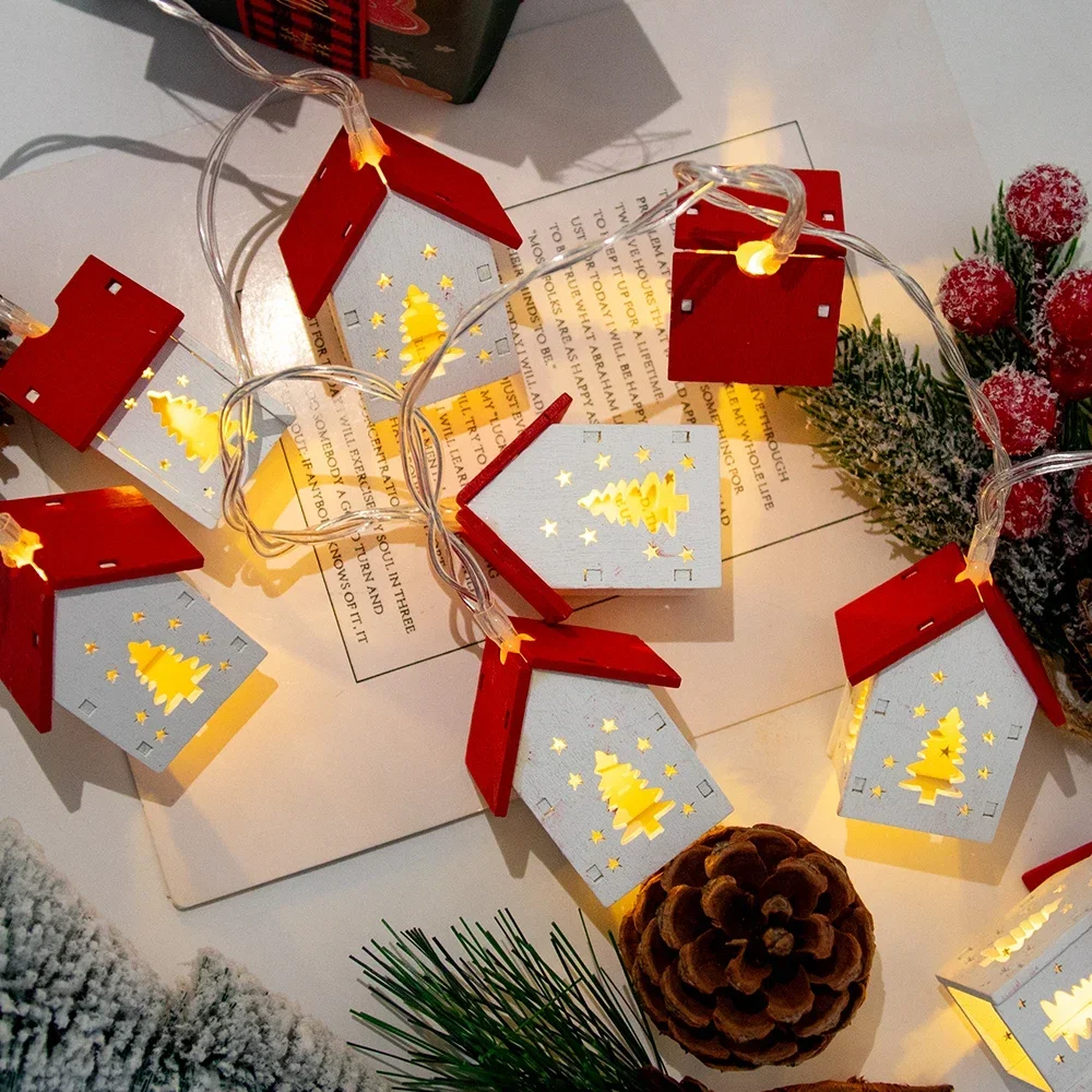 1.5M 10LED Christmas Wooden House LED String Light Xmas Tree Hanging Ornament Christmas Decoration For Home Navidad Gifts 2024
1.5M 10LED Christmas Wooden House LED String Light Xmas Tree Hanging Ornament Christmas Decoration For Home Navidad Gifts 2024
