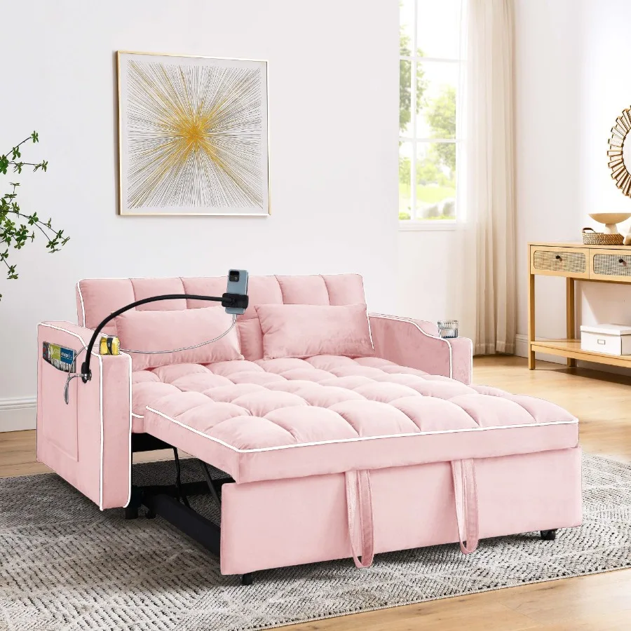 55.51 inch versatile foldable sofa bed in 3 lengths modern sofa sofa sofa velvet pullout bed adjustable back and with USB port
55.51 inch versatile foldable sofa bed in 3 lengths modern sofa sofa sofa velvet pullout bed adjustable back and with USB port