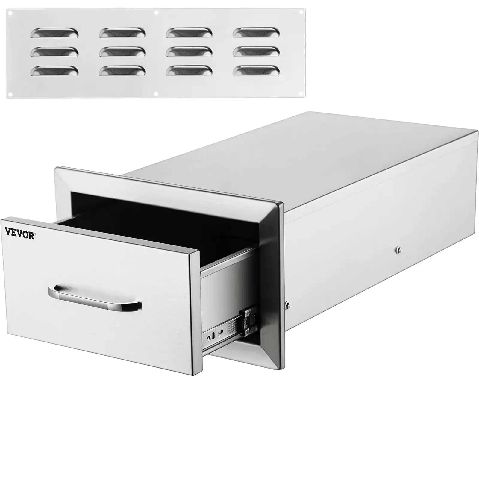 14x8.5 inch Outdoor Kitchen Drawers Stainless Steel, Flush Mount Double Drawers,14W x 8.5H x 23D Inch
14x8.5 inch Outdoor Kitchen Drawers Stainless Steel, Flush Mount Double Drawers,14W x 8.5H x 23D Inch