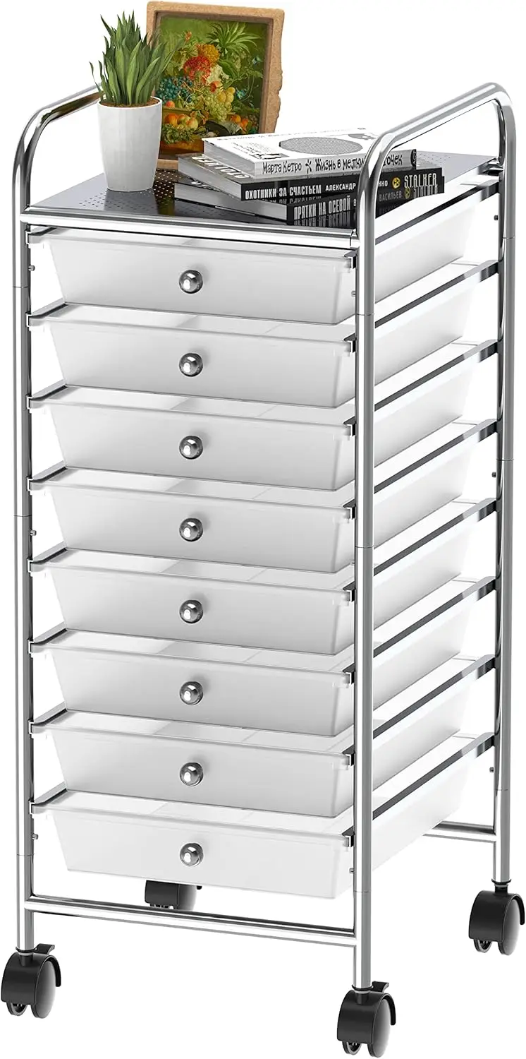 Simple Houseware Utility Cart with 8 Drawers Rolling Storage Art Craft Organizer, Chrome
Simple Houseware Utility Cart with 8 Drawers Rolling Storage Art Craft Organizer, Chrome