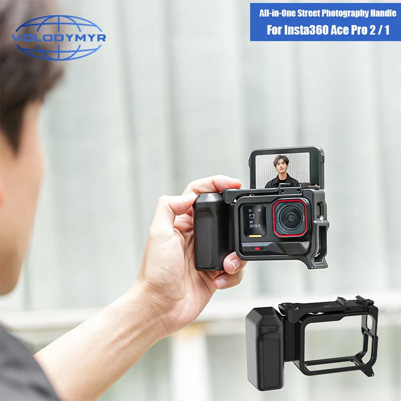 VOLODYMYR Insta360 Ace Pro 2/1 Street Shooting Handle Quick Release Cage Grip Frame Protector Camera Mount Helmet Motorcycle
VOLODYMYR Insta360 Ace Pro 2/1 Street Shooting Handle Quick Release Cage Grip Frame Protector Camera Mount Helmet Motorcycle