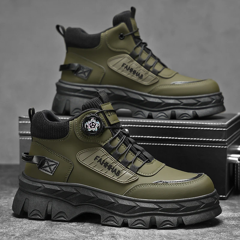 Winter Boots Men's High-Top Leather Casual Shoes Workwear All-Match Trendy Footwear Comfortable Sporty round Toe
Winter Boots Men's High-Top Leather Casual Shoes Workwear All-Match Trendy Footwear Comfortable Sporty round Toe