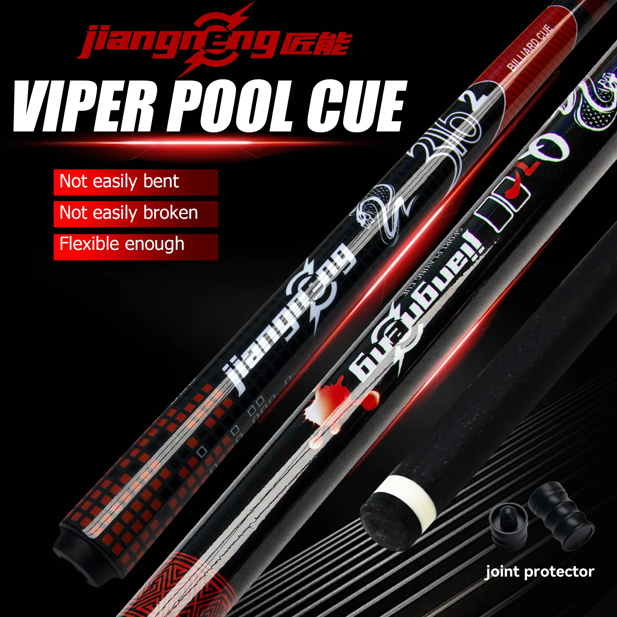 12.5mm Red Viper Carbon Fiber Pool Cue Bag Set chalk gloves Billiards Stick accessories Professional Carom Players Club Bar Home
12.5mm Red Viper Carbon Fiber Pool Cue Bag Set chalk gloves Billiards Stick accessories Professional Carom Players Club Bar Home