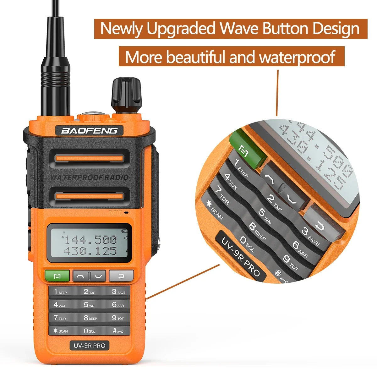 2pcs Original Baofeng UV-9R PRO Walkie Talkie 10W IP68 Waterproof Dual Band 136-174/400-520MHz Portable Long Range Two Way Radio
2pcs Original Baofeng UV-9R PRO Walkie Talkie 10W IP68 Waterproof Dual Band 136-174/400-520MHz Portable Long Range Two Way Radio