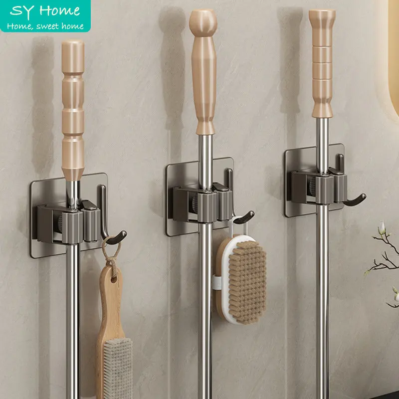 Mop Hook Free Punch Strong Viscose High Quality Wall Hanging Household Seamless Storage Mop Clip Bathroom Hanging Mop Holder
Mop Hook Free Punch Strong Viscose High Quality Wall Hanging Household Seamless Storage Mop Clip Bathroom Hanging Mop Holder