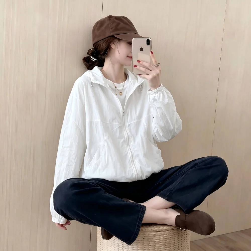 Adorable Style Sun Protection Clothing Summer 2026 New Loose Version Drawstring Hood Short Outerwear Anti-Aging
Adorable Style Sun Protection Clothing Summer 2026 New Loose Version Drawstring Hood Short Outerwear Anti-Aging
