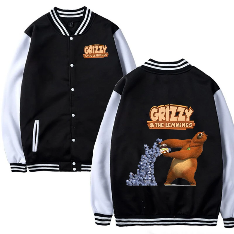 Бейсбольная форма Grizzy And The Lemmings, осенне-зимние куртки с забавным мультяшным принтом медведя для мальчиков и девочек, спортивный топ, повседневное пальто
Бейсбольная форма Grizzy And The Lemmings, осенне-зимние куртки с забавным мультяшным принтом медведя для мальчиков и девочек, спортивный топ, повседневное пальто