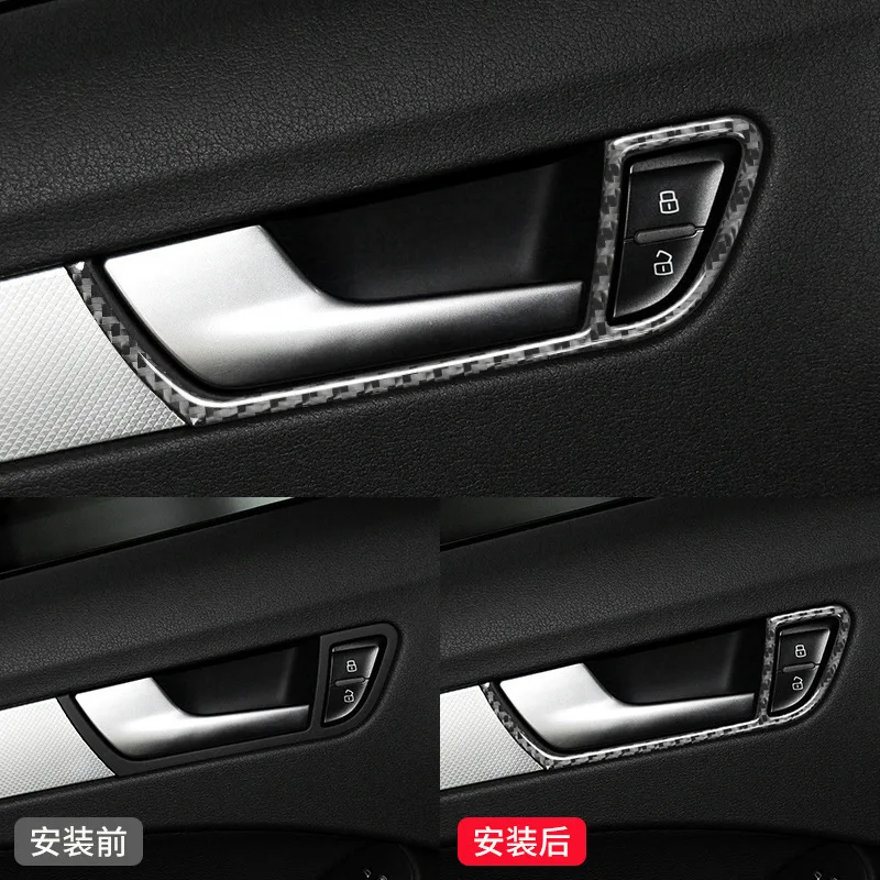 FOR Audi 09-16 A4L Modify the interior door Door handle decorative frame Carbon fiber interior Stickers decoration
FOR Audi 09-16 A4L Modify the interior door Door handle decorative frame Carbon fiber interior Stickers decoration