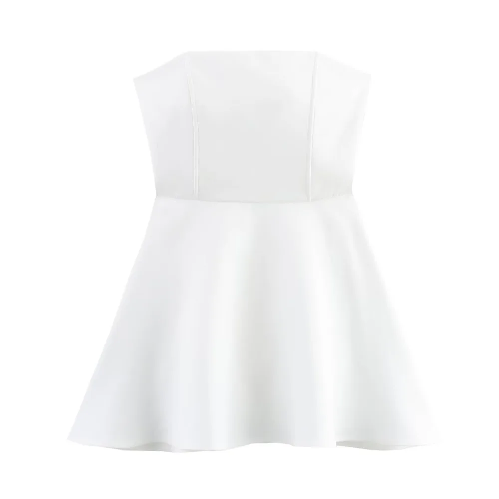 ZBZA Women's Slim Fit Mini Dress Sexy Backless Zipper High Waist Solid Pleated A-line Evening Tube Top Dress Summer New Chic Top
ZBZA Women's Slim Fit Mini Dress Sexy Backless Zipper High Waist Solid Pleated A-line Evening Tube Top Dress Summer New Chic Top