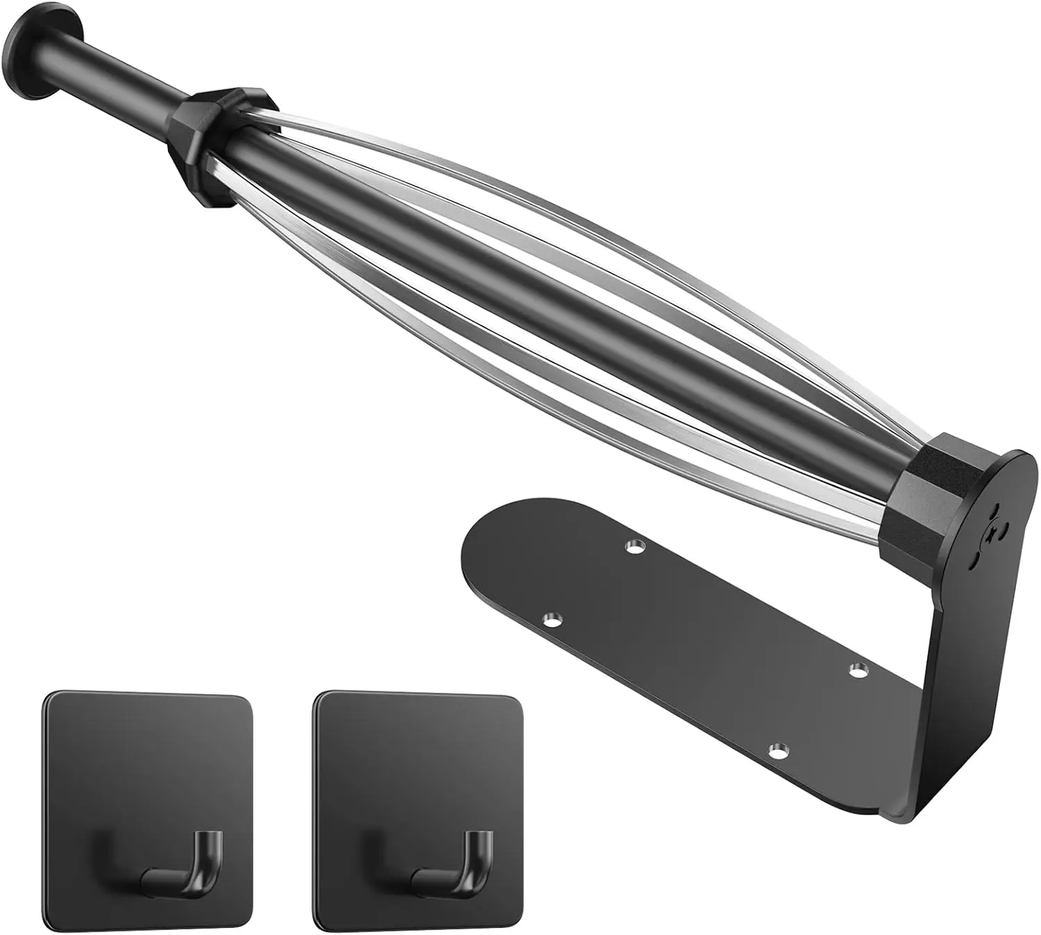 Single-Hand Paper Towel Holder Under Cabinet, Damping Effect, Self-Adhesive or Drilled, 2 Hooks Included
Single-Hand Paper Towel Holder Under Cabinet, Damping Effect, Self-Adhesive or Drilled, 2 Hooks Included