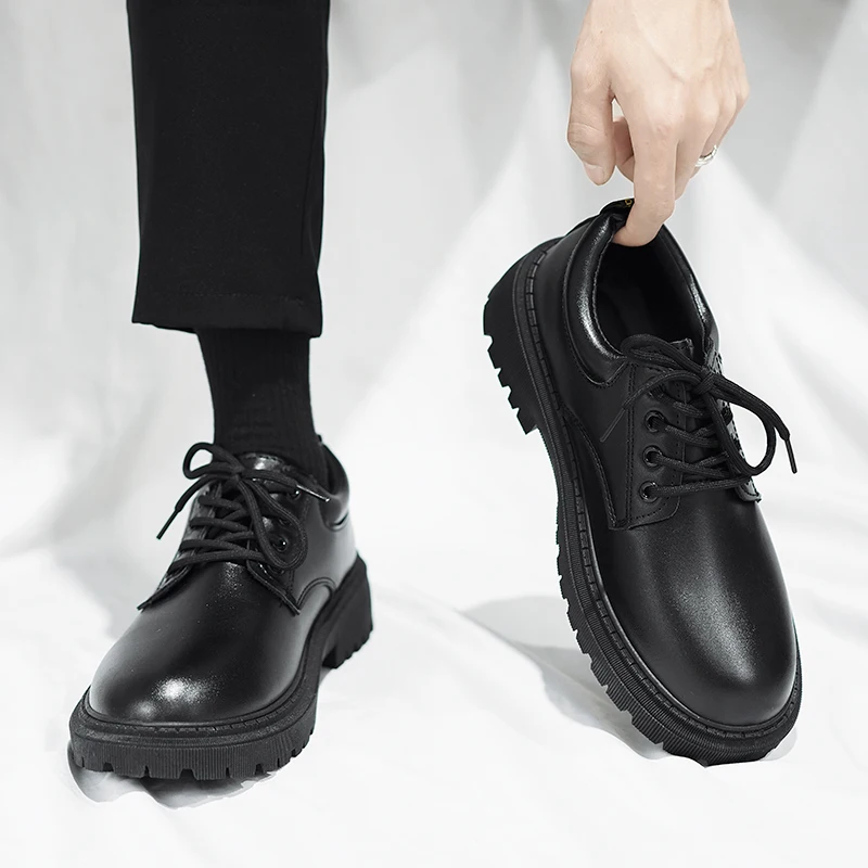 Men's Casual Work Boots Waterproof Boots Black British Style Business Formal Shoes Breathable round Toe Flat Heel
Men's Casual Work Boots Waterproof Boots Black British Style Business Formal Shoes Breathable round Toe Flat Heel