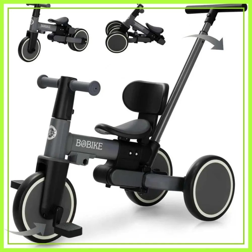 Toddler Bike with Push Handle, Tricycles for 1-3 Years Old, Adjustable Seat Height, Removable Pedal
Toddler Bike with Push Handle, Tricycles for 1-3 Years Old, Adjustable Seat Height, Removable Pedal