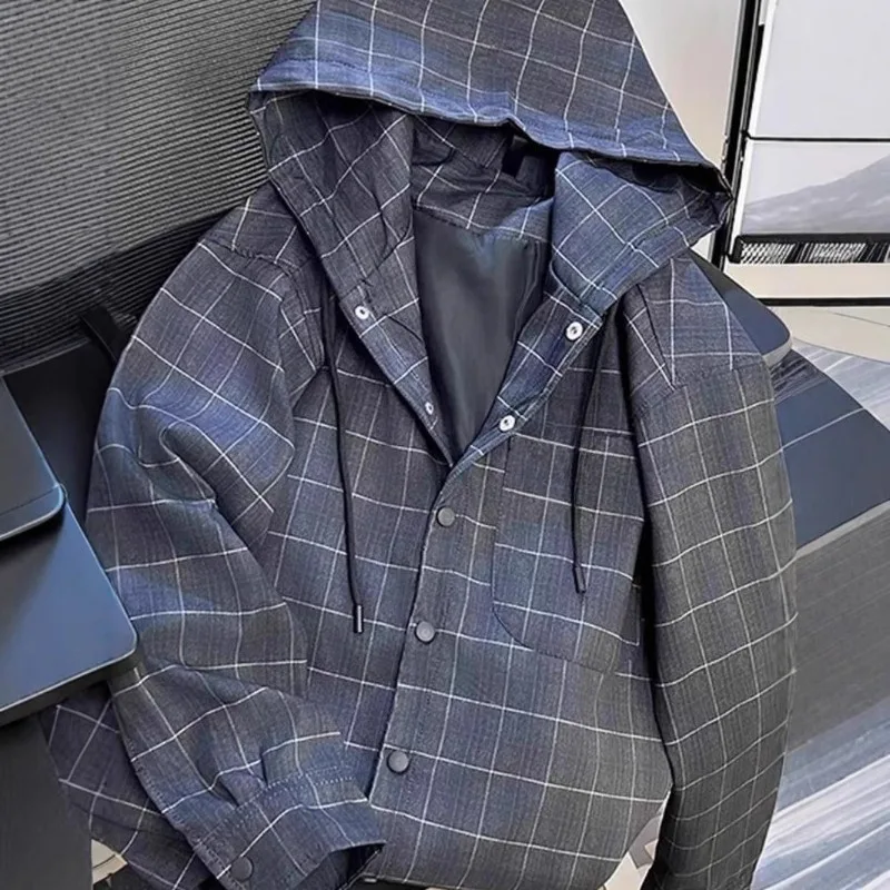 Autumn New Japanese Vintage Dark Pattern Plaid Hooded Coat - Unisex Wrinkle Resistant Loose Windproof Oversized Jacket
Autumn New Japanese Vintage Dark Pattern Plaid Hooded Coat - Unisex Wrinkle Resistant Loose Windproof Oversized Jacket