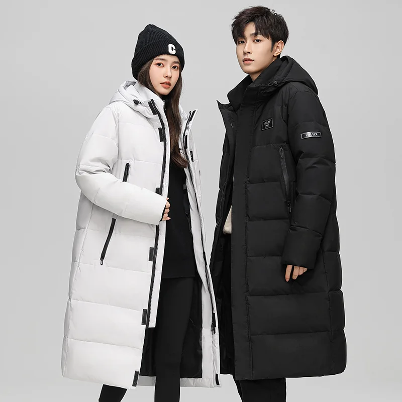 Men's Women's Long Knee-length Hooded Parkas Warm Trendy Casual Down New Parkas Winter Couple's Down Jacket Thickened Coats
Men's Women's Long Knee-length Hooded Parkas Warm Trendy Casual Down New Parkas Winter Couple's Down Jacket Thickened Coats