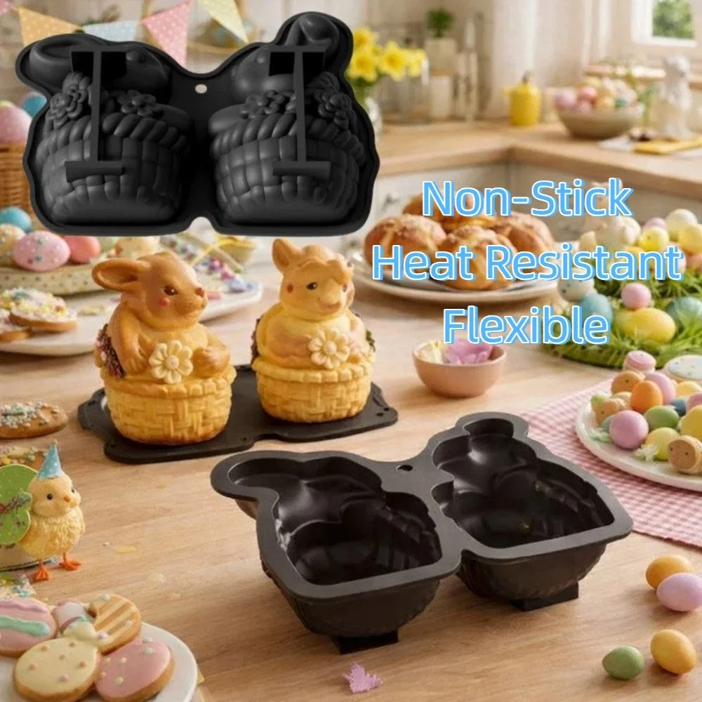 Cartoon Easter Rabbit Silicone Mold Heat Resistant Non-Stick Cake Baking Mold Handmade Flexible Resin Casting Molds
Cartoon Easter Rabbit Silicone Mold Heat Resistant Non-Stick Cake Baking Mold Handmade Flexible Resin Casting Molds