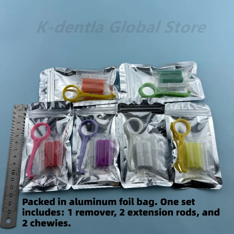 50 Sets Dental Silicone Brace Extractor Aligner Chewies set for Aligner Tray Seats Teeth Aligner Removal Tool Extension Rods
50 Sets Dental Silicone Brace Extractor Aligner Chewies set for Aligner Tray Seats Teeth Aligner Removal Tool Extension Rods