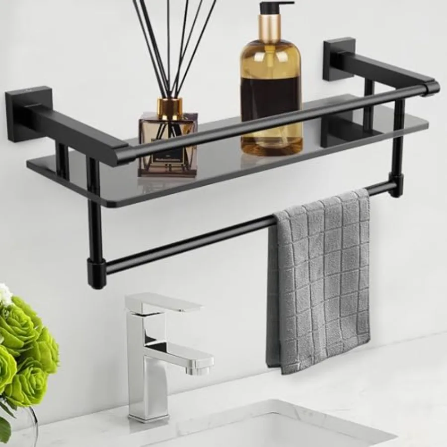 Glass Shelf for Bathroom 20 Inch Bathroom Shelves with Towel Bar Tempered Glass Shelves with Stainless Steel Towel Holder for W
Glass Shelf for Bathroom 20 Inch Bathroom Shelves with Towel Bar Tempered Glass Shelves with Stainless Steel Towel Holder for W