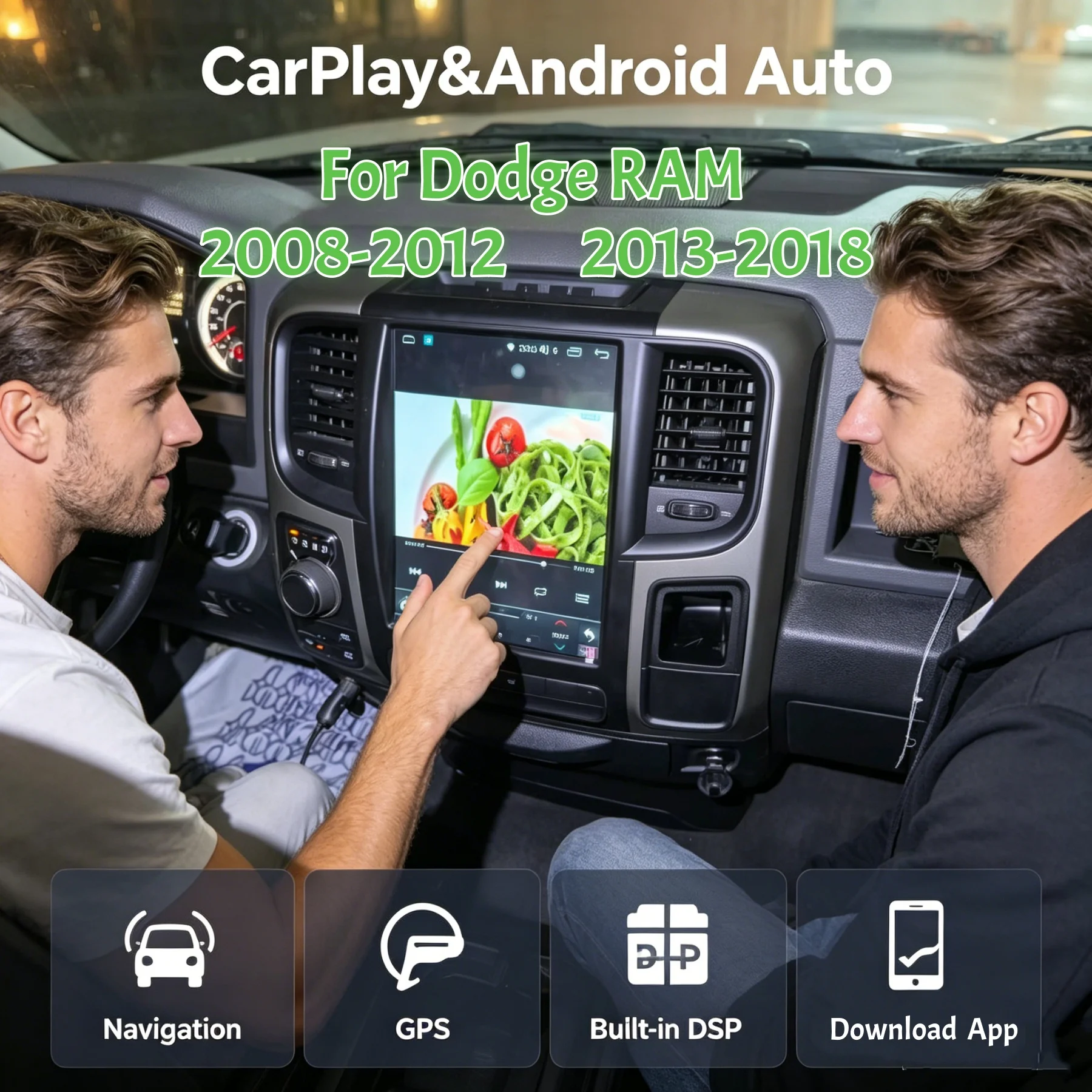 12.1inch For DODGE RAM 1500 2500 2008-2018 CarPlay GPS Navigation Android Audio android receiver Vertical Screen auto multimedia
12.1inch For DODGE RAM 1500 2500 2008-2018 CarPlay GPS Navigation Android Audio android receiver Vertical Screen auto multimedia