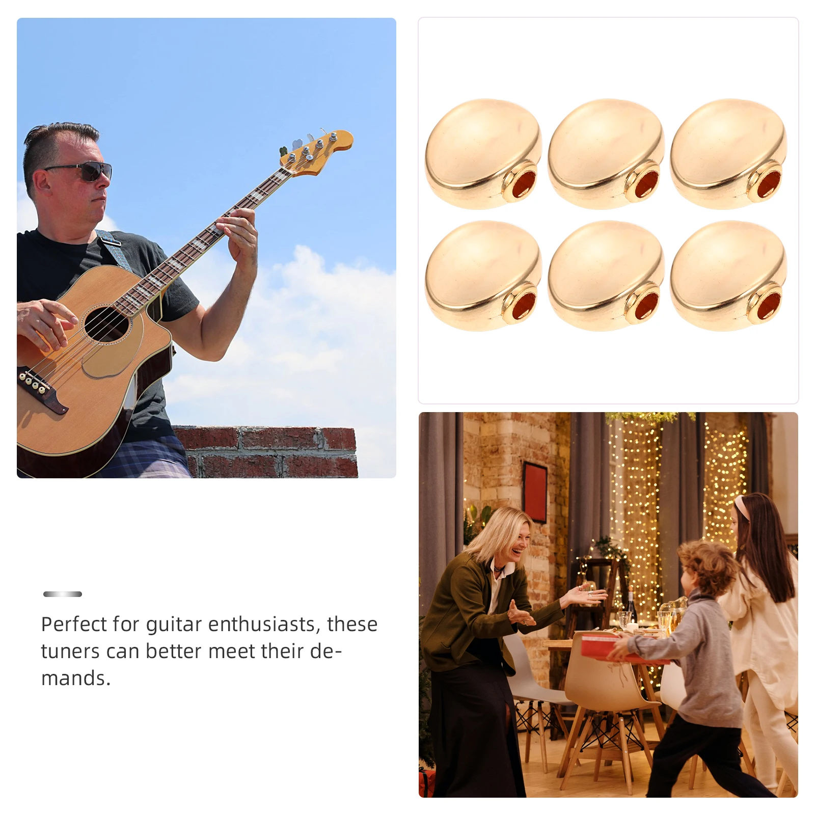 6 Pcs Buttons Tuner Handle Acoustic Guitar Tuning Peg Accessories Replacement Pegs Keys
6 Pcs Buttons Tuner Handle Acoustic Guitar Tuning Peg Accessories Replacement Pegs Keys